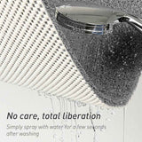 Quick-Dry Non-Slip Bathroom Mat 40 x 60 cm, Soft Loofah-Style Shower Rug, Gray