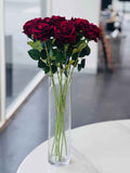 Clear Cylinder Flower Vase, 40 cm Glass Vase for Floral Arrangements