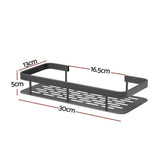 2 Pack Bathroom Wall Shelf Storage Racks, 30 x 13 x 5 cm, Black