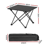 Folding Camping Table 40 cm, Roll-Up Aluminum Picnic BBQ Outdoor Table