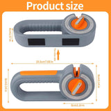 6-in-1 Rotary Knife Sharpener, Adjustable Multi-Function Sharpener for Kitchen Knives and Scissors, Gray