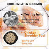 Upgraded Meat Shredder Tool with Anti-Slip Base and Ergonomic Grips, Red