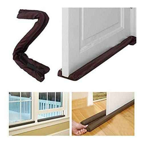 Double-Sided Draft Stopper for Doors, Snake Door Draft Guard and Weather Seal