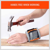 2 Pack Magnetic Wristbands, Tool Holder Strap for Screws, Bolts and Nails
