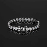 Heart Tennis Bracelet for Women with Micro-Paved Zirconia, 7 Inch Silver Bracelet