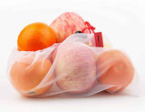 Set of 10 Reusable Mesh Produce Bags, Washable Grocery Storage Bags