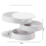 2 Pack Rotating Jewellery Storage Boxes, 4-Layer Dustproof Organizer Cases, Black Nordic Style