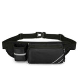 Water-Resistant Running Waist Pack with Bottle Holder, Adjustable Fitness Belt