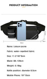 Water-Resistant Running Waist Pack with Bottle Holder, Adjustable Fitness Belt