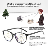 Progressive Multifocal Reading Glasses Blue Light Blocking Computer Glasses Black Strength 3.5