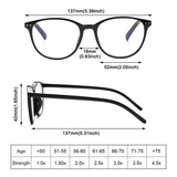 Progressive Multifocal Reading Glasses Blue Light Blocking Computer Glasses Black Strength 3.5