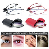 Foldable reading glasses,  compact  for men and women（Black 100）