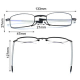 Foldable reading glasses,  compact  for men and women（Black 200）
