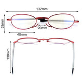 Foldable reading glasses,  compact  for men and women（Black 300）
