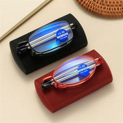 Foldable reading glasses,  compact  for men and women（Black 350）