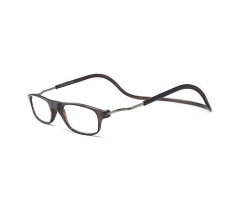 Smart Reading Glasses with Magnet Brown +2.5