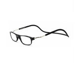 Smart Reading Glasses with Magnet Black +1