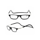 Smart Reading Glasses with Magnet Black +3