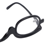 Magnifying Makeup Glasses with Folding Eye, Solid Color Makeup Glasses, black (+1.00)