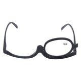 Magnifying Makeup Glasses with Folding Eye, Solid Color Makeup Glasses, black (+3.50)