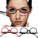 Rotating Magnifying Glass Makeup Glasses Glasses +1.0~+4.0 black black pcsrength 2.0