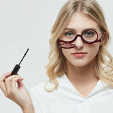 Rotating Magnifying Glass Makeup Glasses Glasses +1.0~+4.0 black black pcsrength 4.0