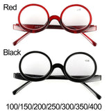 Rotating Magnifying Glass Makeup Glasses Glasses +1.0~+4.0 red rode pcsrength 1.5