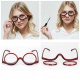 Rotating Magnifying Glass Makeup Glasses Glasses +1.0~+4.0 red rode pcsrength 2.5