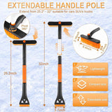 Extendable Ice Scraper & Snow Brush 80 cm – 360° Rotating Snow Remover for Car, SUV & Pickup In Australia - Darrahopens