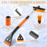 Extendable Ice Scraper & Snow Brush 80 cm – 360° Rotating Snow Remover for Car, SUV & Pickup In Australia - Darrahopens