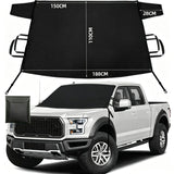 600D Snow Fropcs Windshield Cover Extra Large 180x110cm windproof Fropcs Protection compatible with Trucks