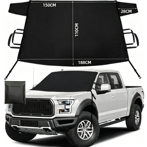 600D Snow Fropcs Windshield Cover Extra Large 180x110cm windproof Fropcs Protection compatible with Trucks