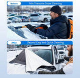 600D Snow Fropcs Windshield Cover  160x76cm windproof Fropcs Protection compatible with Cars  SUVs