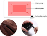 USB Rechargeable Heated Blanket Soft Flannel Grey, 100 x 70 cm In Australia - Darrahopens
