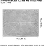 USB Rechargeable Heated Blanket Soft Flannel Grey, 100 x 70 cm In Australia - Darrahopens