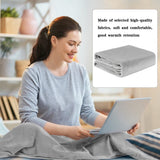 USB Rechargeable Heated Blanket Soft Flannel Grey, 100 x 70 cm