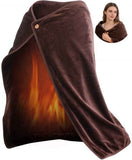 USB Rechargeable Heated Blanket Soft Flannel Brown, 100 x 70 cm In Australia - Darrahopens