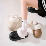 Womens Winter Slippers Waterproof Removable Lining Black, Size 38-39, 24 cm In Australia - Darrahopens