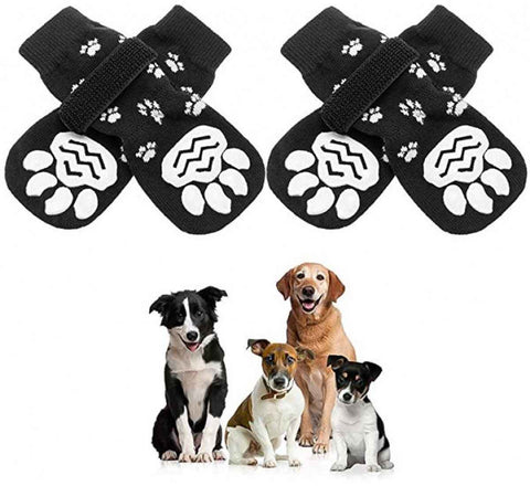 4 Piece Dog Grip Socks Non Slip Adjustable Paw Protection Winter, Size L, 7 x 18.5 cm In Australia - Darrahopens