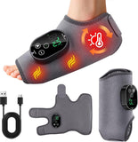 Foot Massager with Heat and Vibration Cordless Rechargeable Compression Wrap Grey In Australia - Darrahopens