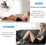 Foot Massager with Heat and Vibration Cordless Rechargeable Compression Wrap Grey In Australia - Darrahopens