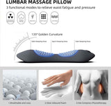 Lumbar Cushion 3 in 1 Massage and Heating Support USB Dark Gray In Australia - Darrahopens