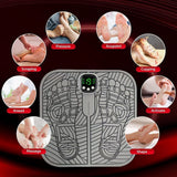 Electric Foot Massager USB Massage Mat with Remote Control Grey, 8 Modes, 19 Levels
