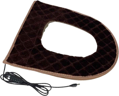 USB Heated Toilet Seat 5 Level Heating with Timer Brown In Australia - Darrahopens