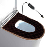 USB Heated Toilet Seat 5 Level Heating with Timer Brown In Australia - Darrahopens