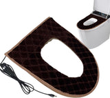 USB Heated Toilet Seat 5 Level Heating with Timer Brown In Australia - Darrahopens