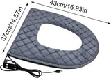 USB Heated Toilet Seat Cover 5 Level Heating with Timer Grey