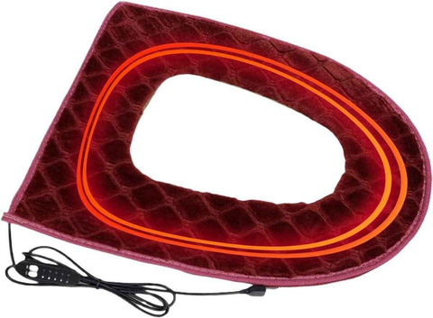 USB Heated Toilet Seat 5 Level Heating with Timer Burgundy In Australia - Darrahopens