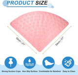 Corner Shower Mat Non Slip with Suction Cups Pink, 54 x 54 cm In Australia - Darrahopens