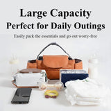 Universal Stroller Storage Bag with Cup Holder and Tissue Pocket Brown In Australia - Darrahopens